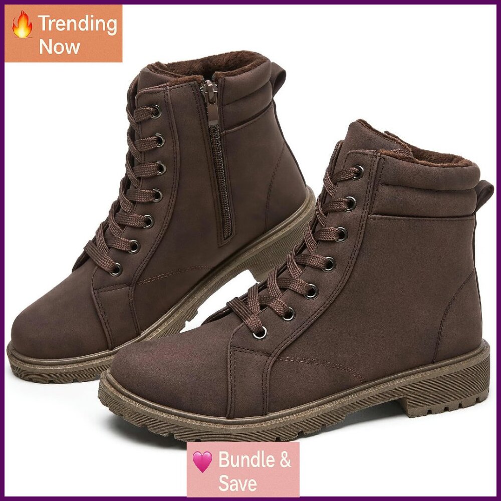 Women's Winter Snow Boots Waterproof Faux Fur Lined Ankle Booties